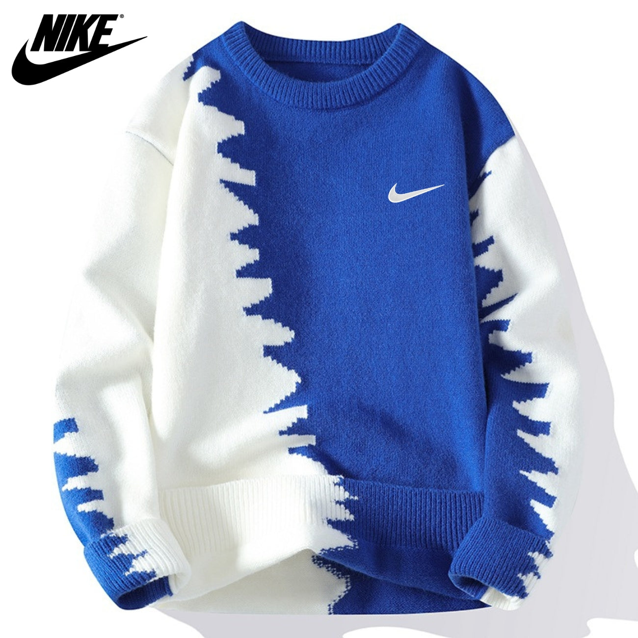 Pull en Maille Moderne à Motif Ondulé || VENTE DE LIQUIDATION