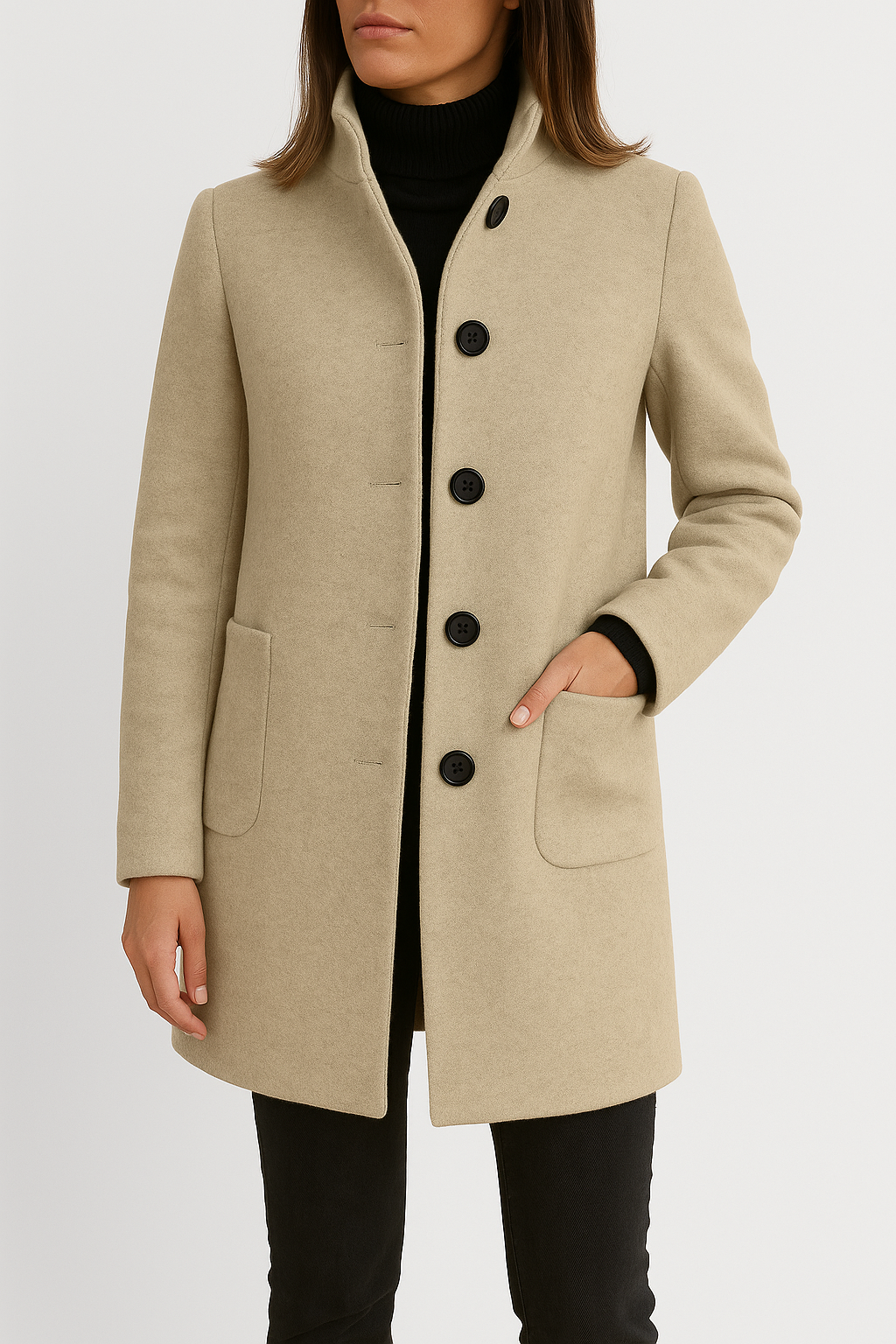 Juliette™ | Manteau Élégant à Col Haut