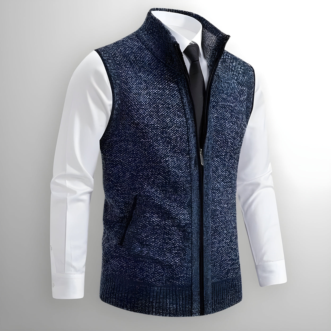 Henri™ | Gilet zippé en laine mélangée