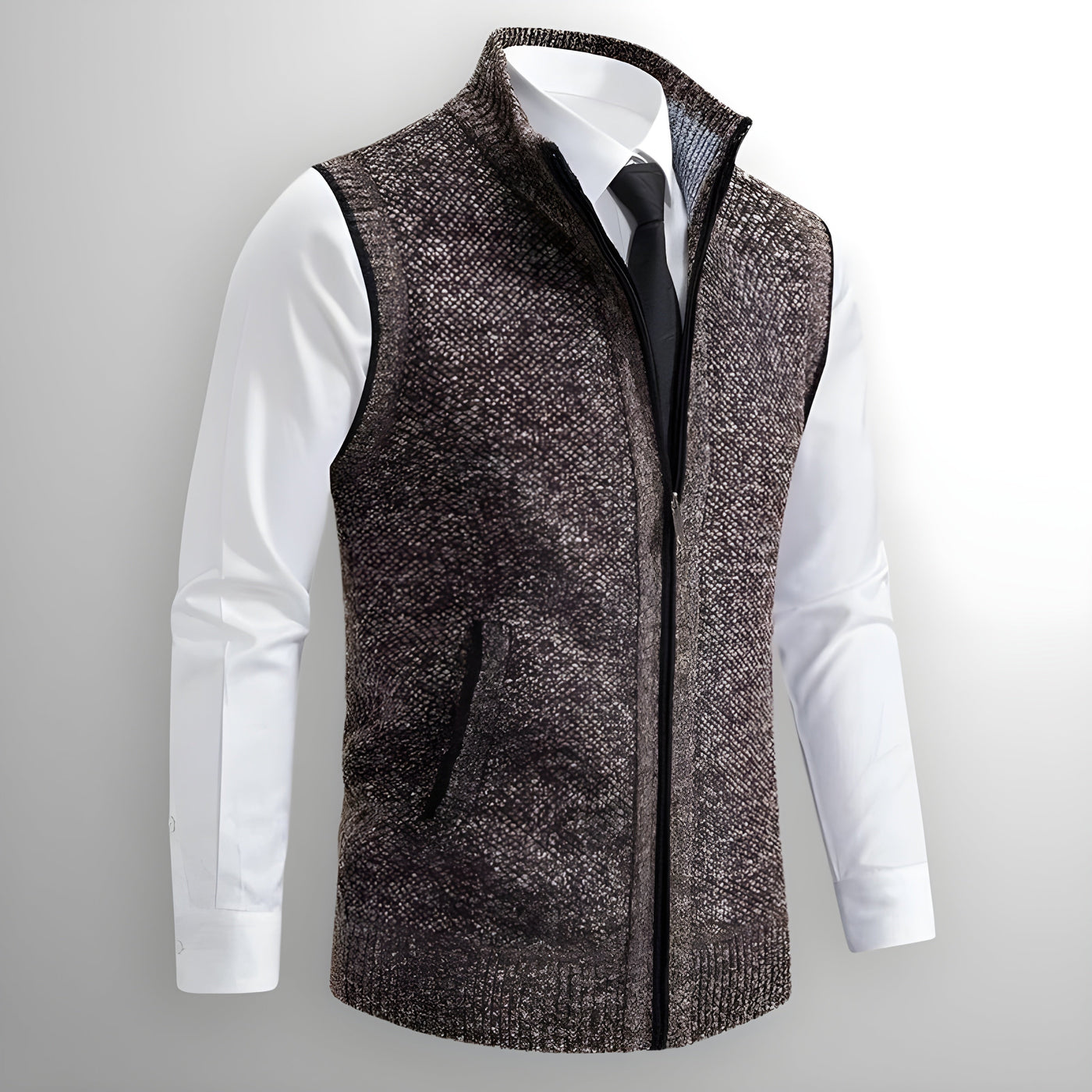 Henri™ | Gilet zippé en laine mélangée