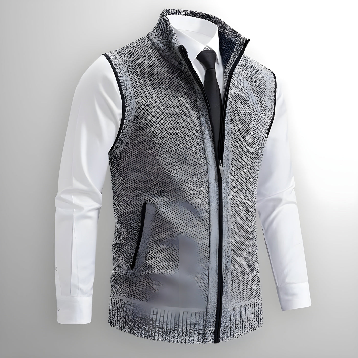 Henri™ | Gilet zippé en laine mélangée