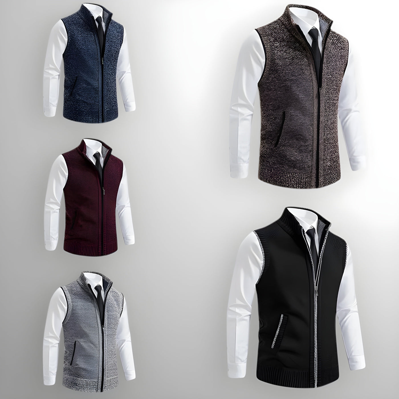 Henri™ | Gilet zippé en laine mélangée